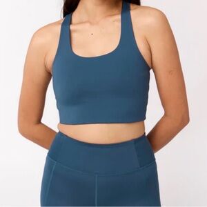 Girlfriend Collective Paloma Deep Teal Sports Bra XS